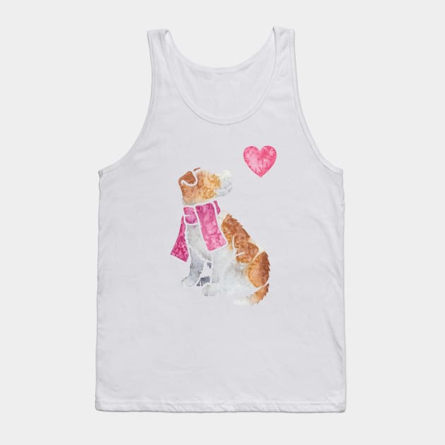 Watercolour Jack Russell Terrier Tank Top by animalartbyjess